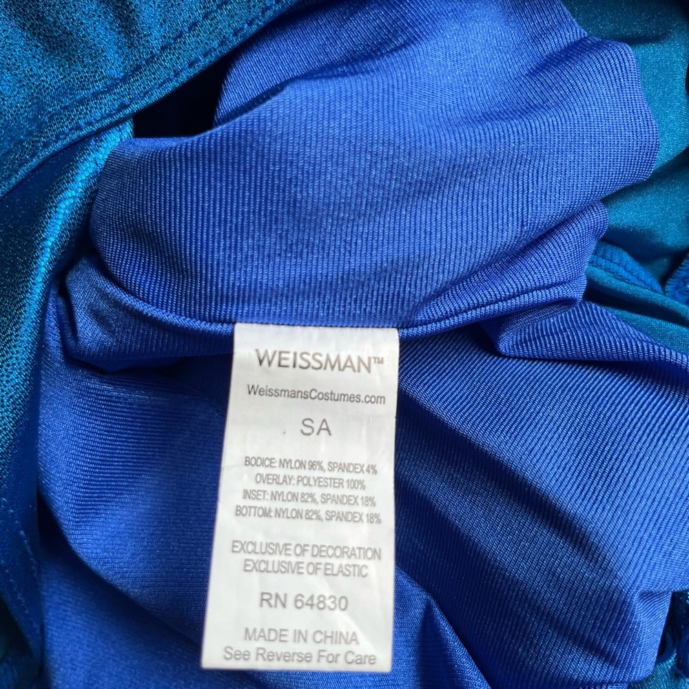 Weissman Royal Blue Sequin Fringe Mini Dance Dress - Picture 3 of 3